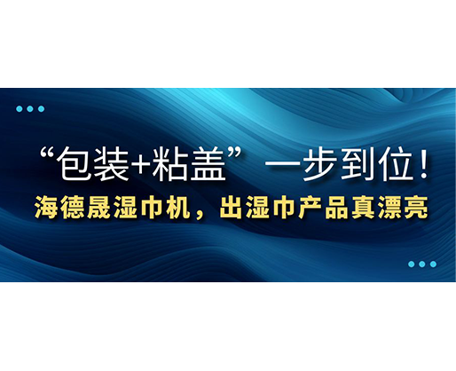 “包裝+粘蓋”一步到位！海德晟濕巾機(jī)，出濕巾產(chǎn)品真漂亮